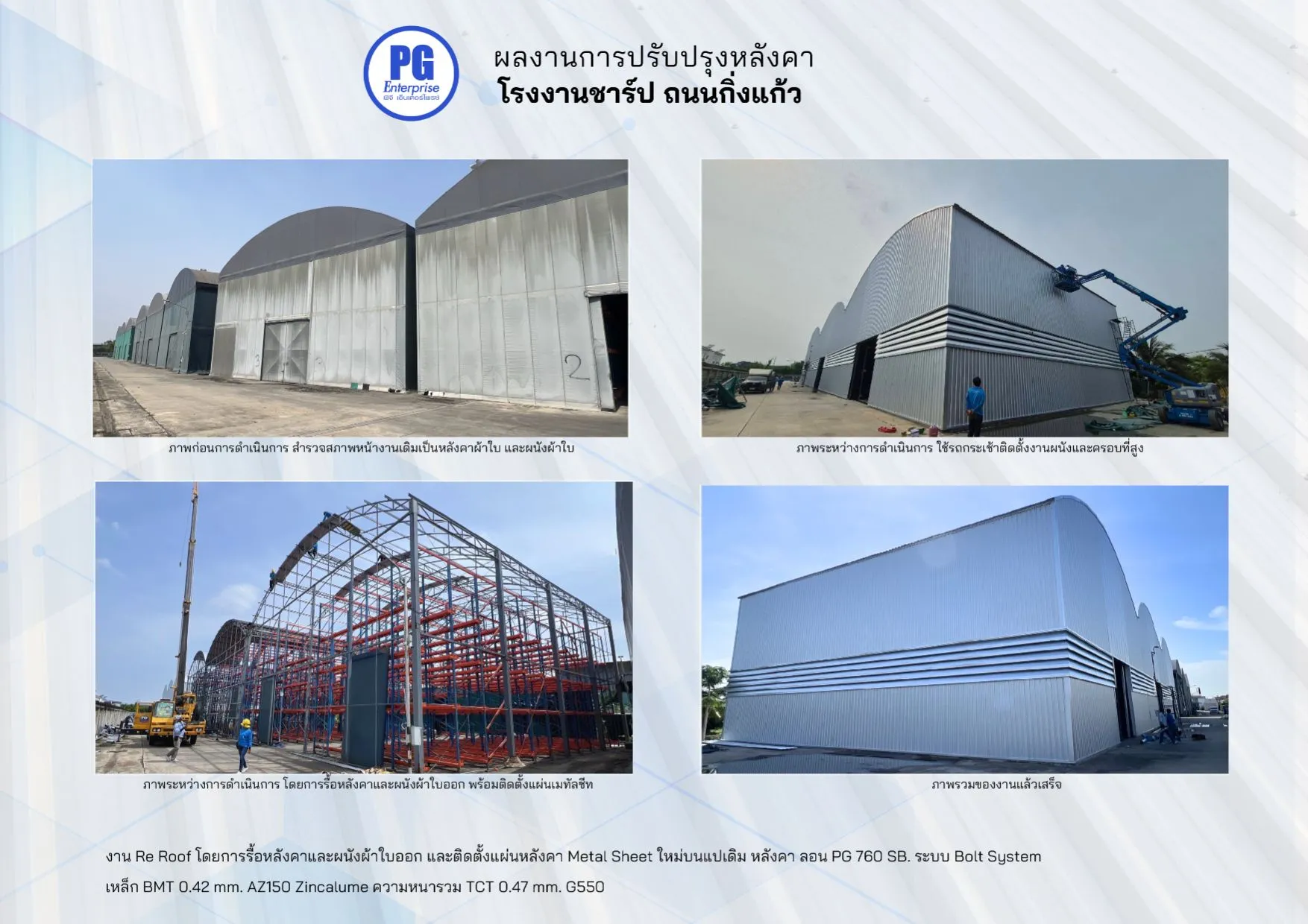 การติดตั้งหลังคาใหม่โดยการรื้อแผ่นหลังคาเดิมออก (Re-Roof)